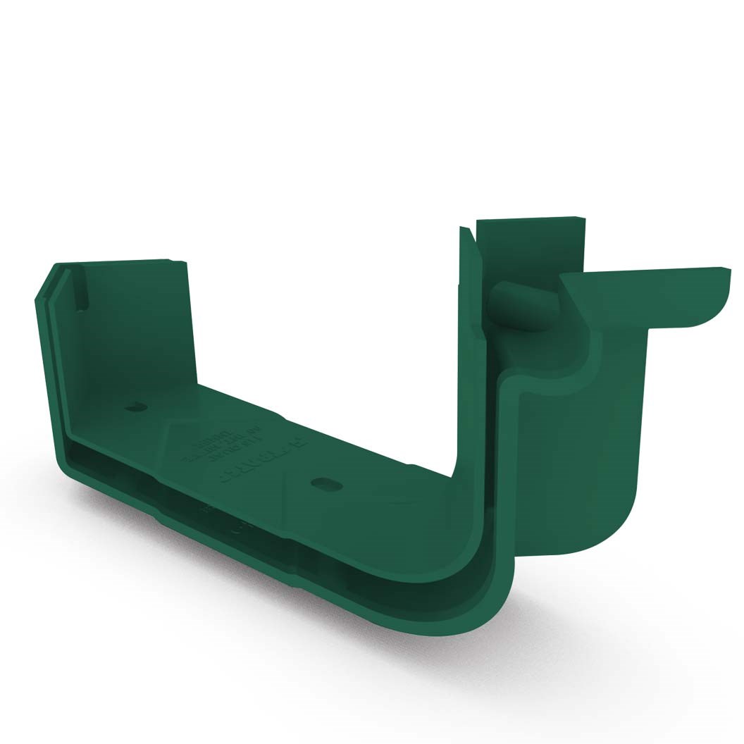 Quad Gutter Low Front 115 Internal Two Piece Cast Angle 90° Caulfield Green