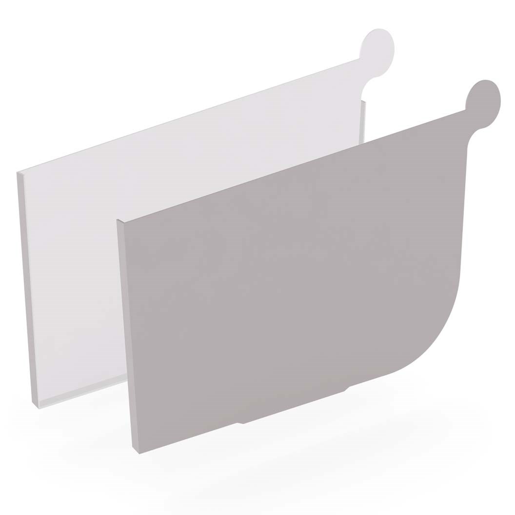 Quad Gutter Low Front 115 Stop End Pair Birch