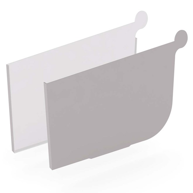 Quad Gutter Low Front 115 Stop End Pair Birch