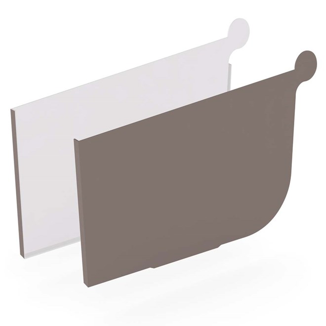 Quad Gutter Low Front 115 Stop End Pair Banyan Brown