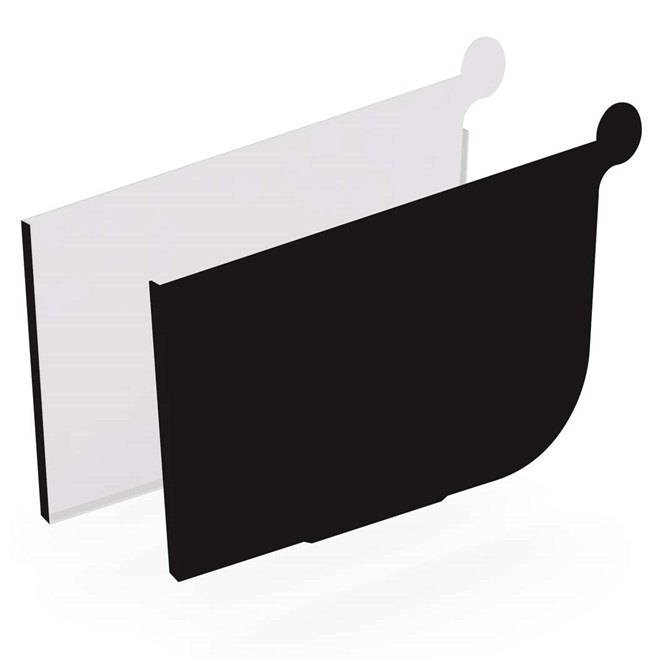 Quad Gutter Low Front 115 Stop End Pair Ebony