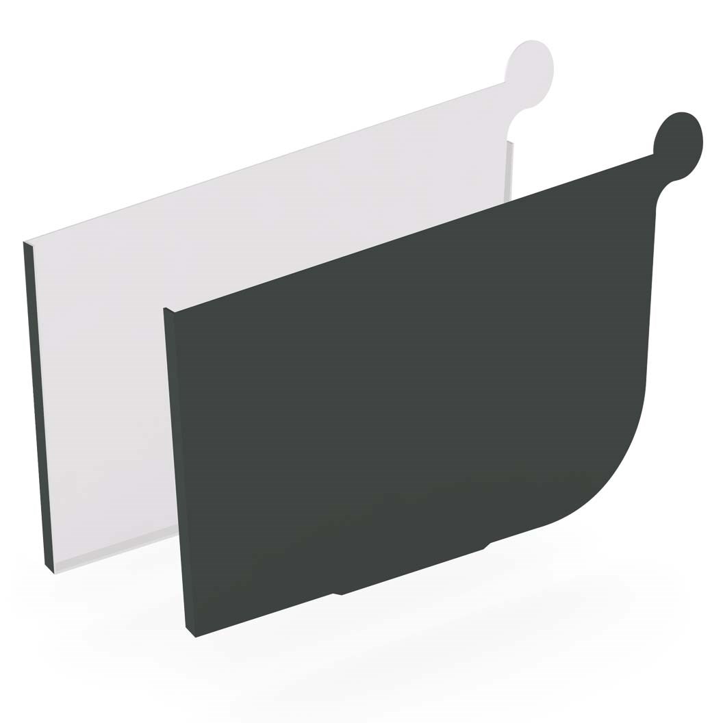 Quad Gutter Low Front 115 Stop End Pair Gun Metal Grey