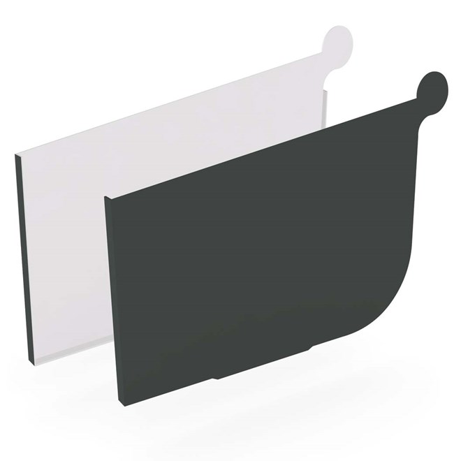 Quad Gutter Low Front 115 Stop End Pair Gun Metal Grey