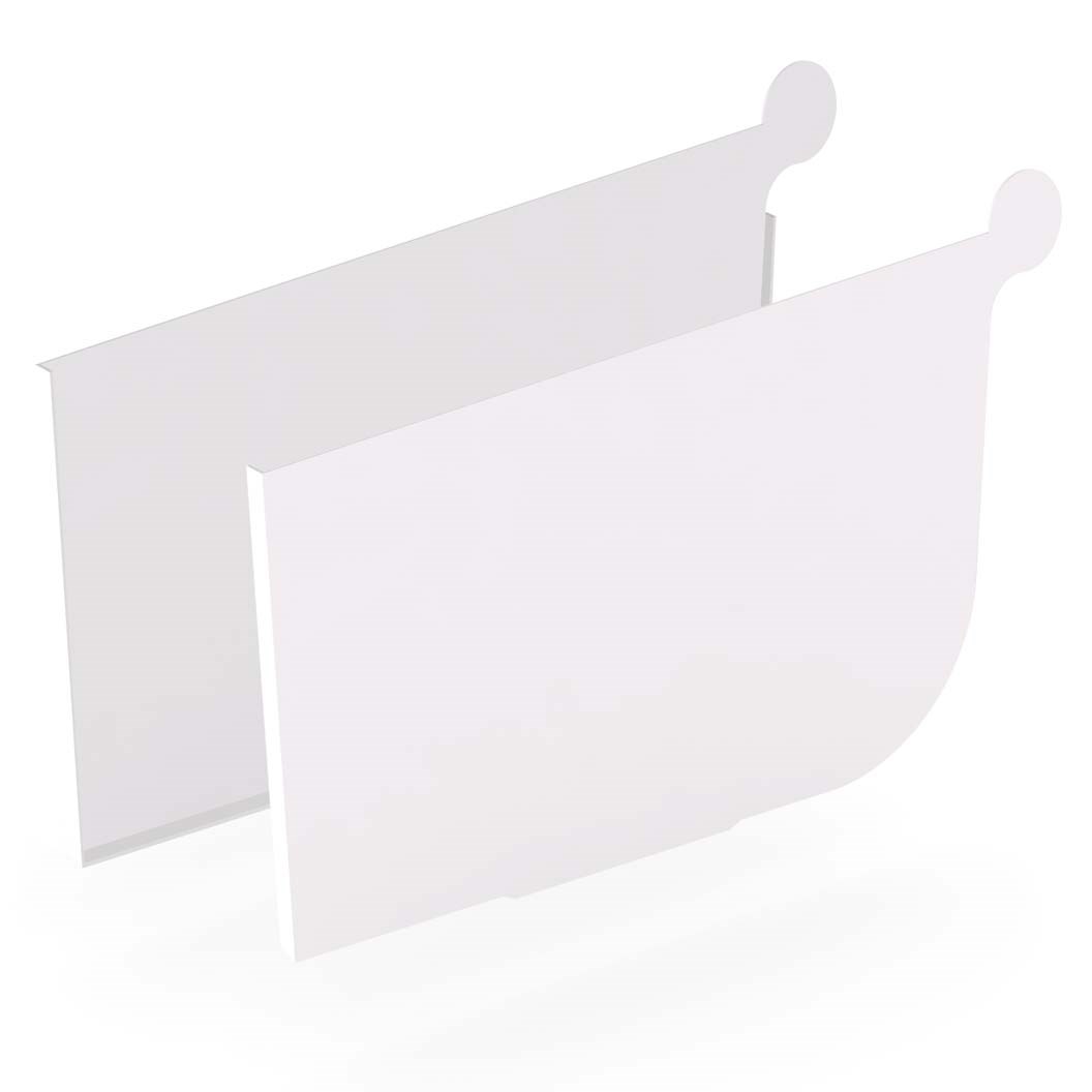 Quad Gutter Low Front 115 Stop End Pair Off White