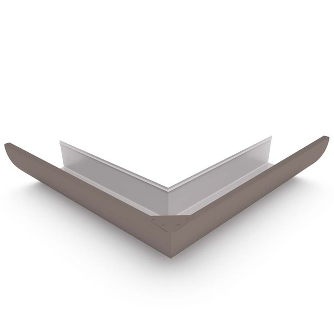 Quarter Round Gutter External Mitre Banyan Brown