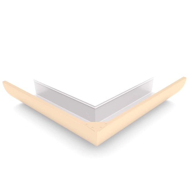 Quarter Round Gutter External Mitre Smooth Cream