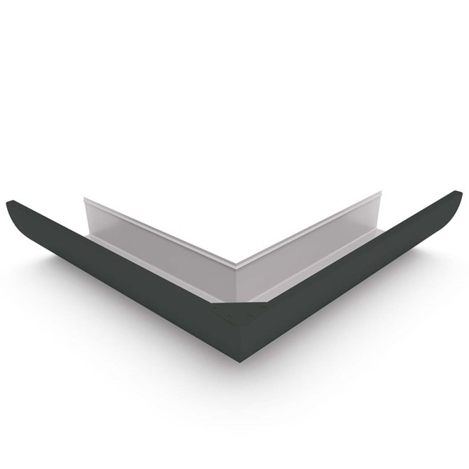 Quarter Round Gutter External Mitre Gun Metal Grey