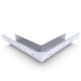 Quarter Round Gutter External Mitre Slotted Zinc/Aluminium