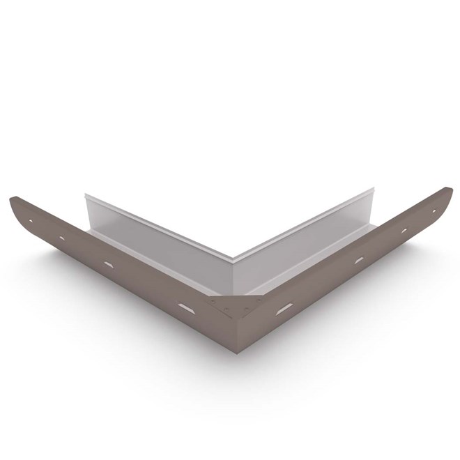 Quarter Round Gutter External Mitre Slotted Banyan Brown