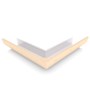 Quarter Round Gutter External Mitre Slotted Smooth Cream