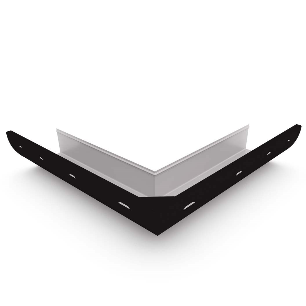 Quarter Round Gutter External Mitre Slotted Ebony