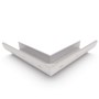 Quarter Round Gutter External Mitre Slotted Gull Grey