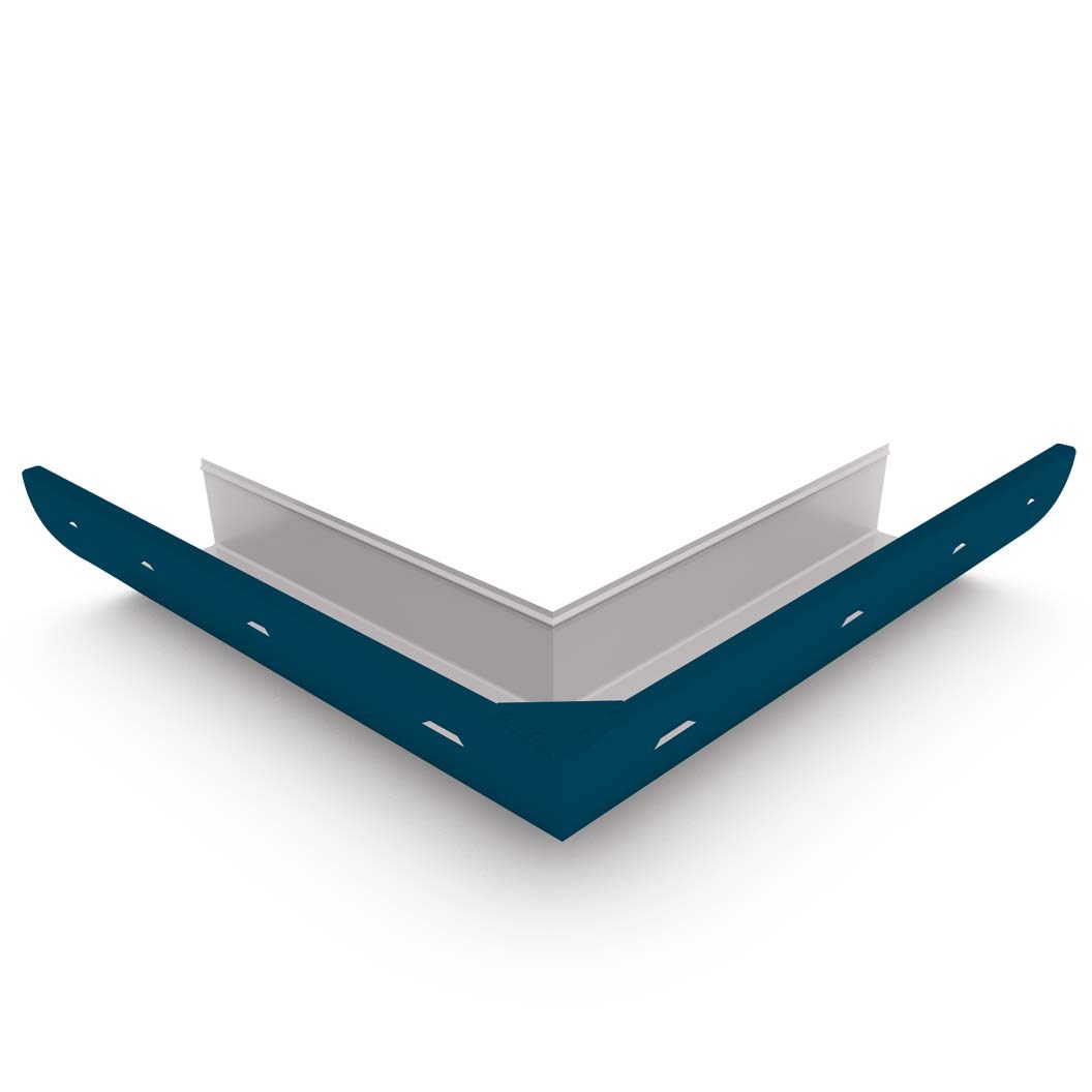Quarter Round Gutter External Mitre Slotted Mountain Blue