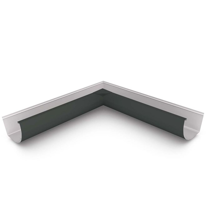 Quarter Round Gutter Internal Mitre Gun Metal Grey