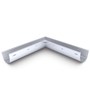 Quarter Round Gutter Internal Mitre Slotted Zinc/Aluminium