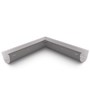 Quarter Round Gutter Internal Mitre Slotted Cobblestone