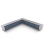 Quarter Round Gutter Internal Mitre Slotted Dark Stone