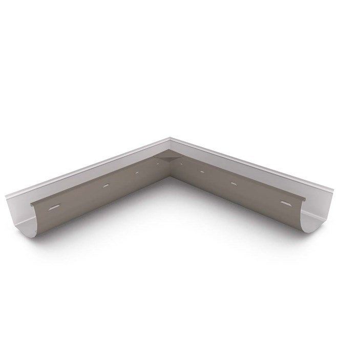 Quarter Round Gutter Internal Mitre Slotted Driftwood