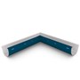 Quarter Round Gutter Internal Mitre Slotted Mountain Blue