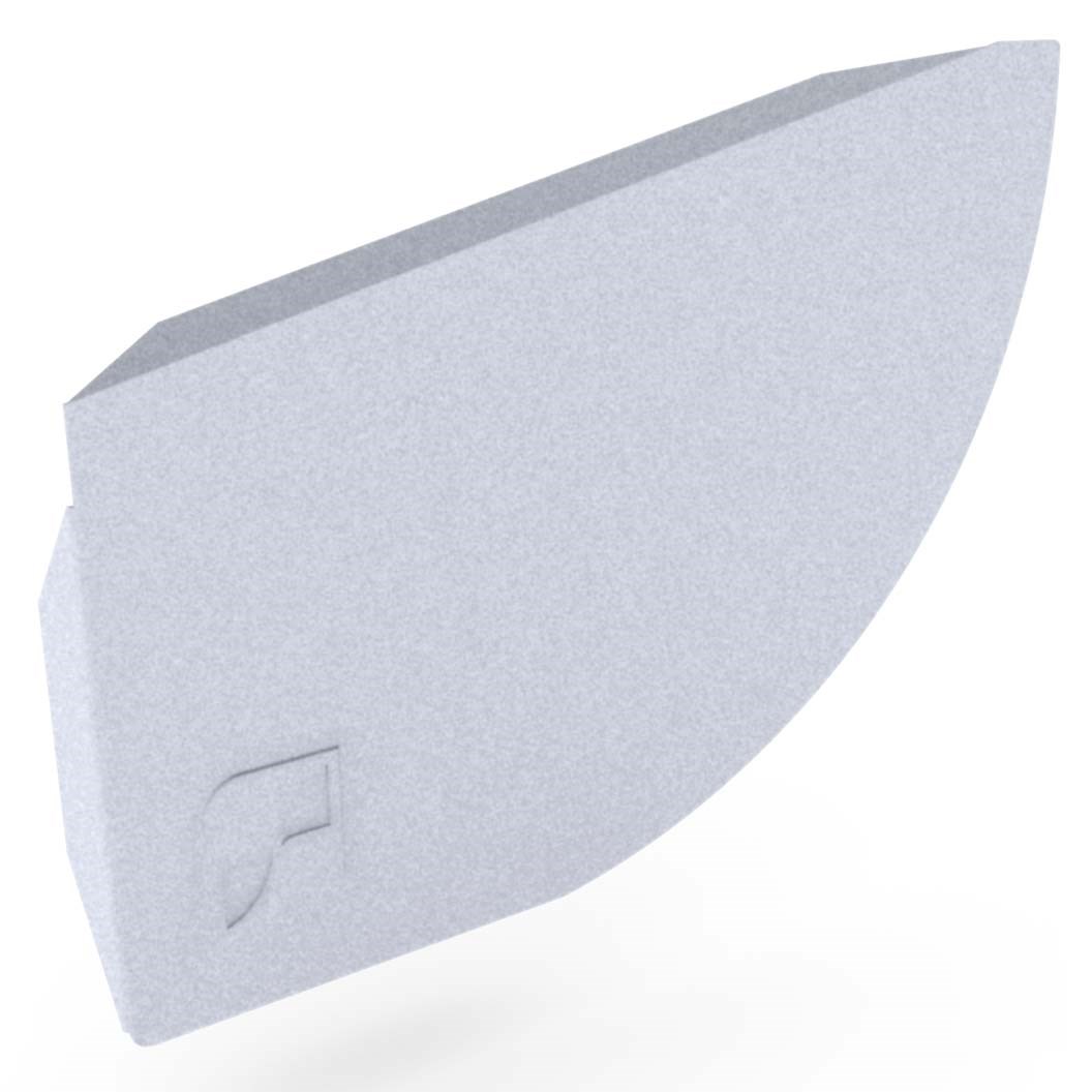 Quarter Round Gutter Stop End Left Hand Zinc/Aluminium