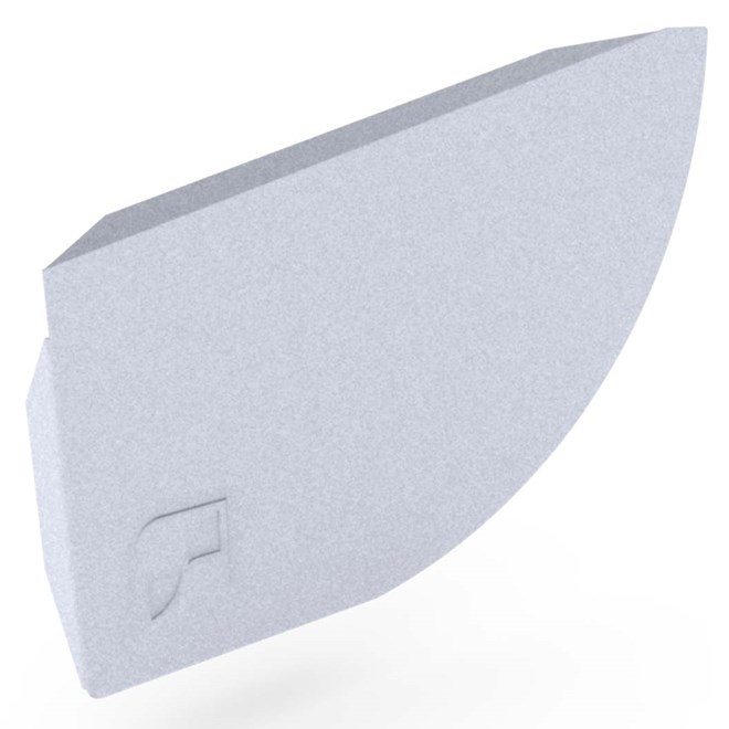 Quarter Round Gutter Stop End Left Hand Zinc/Aluminium