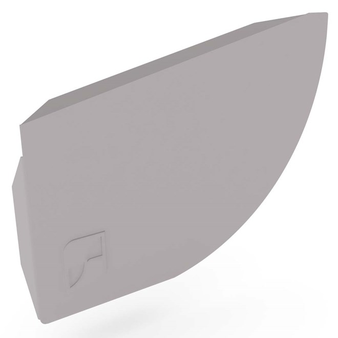 Quarter Round Gutter Stop End Left Hand Birch