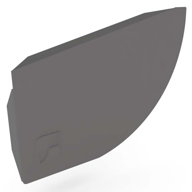 Quarter Round Gutter Stop End Left Hand Cobblestone