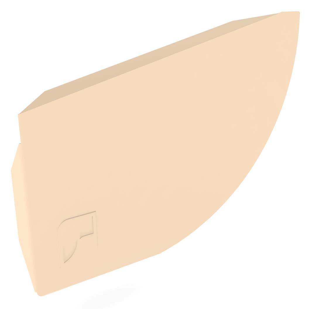 Quarter Round Gutter Stop End Left Hand Smooth Cream