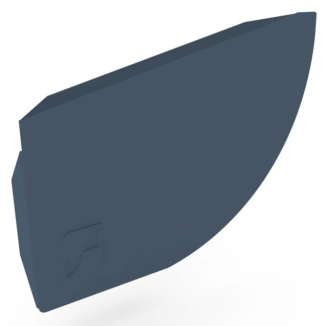 Quarter Round Gutter Stop End Left Hand Dark Stone