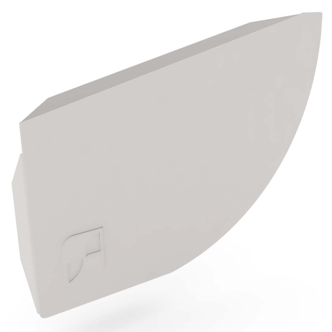 Quarter Round Gutter Stop End Left Hand Gull Grey