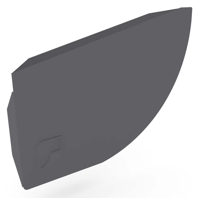 Quarter Round Gutter Stop End Left Hand Granite