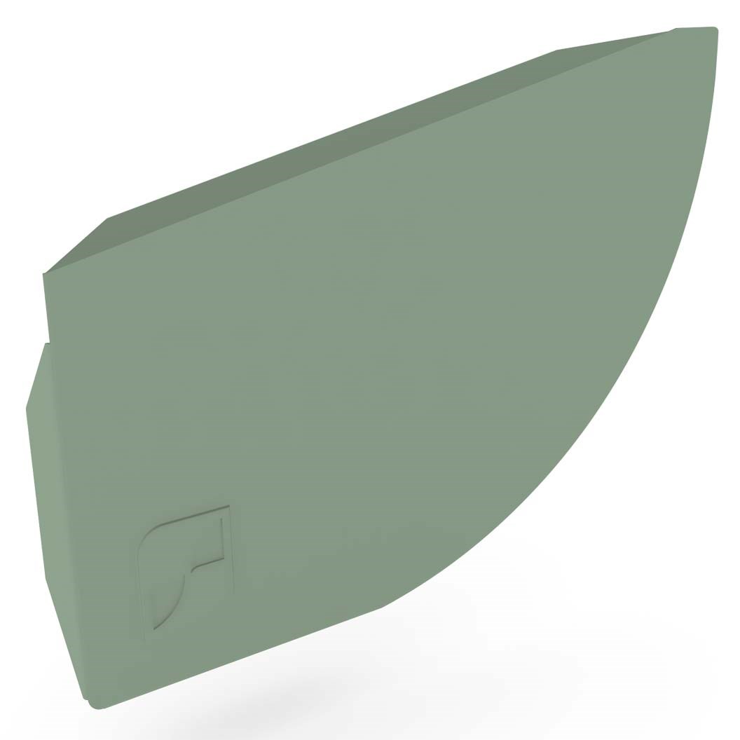 Quarter Round Gutter Stop End Left Hand Mist Green