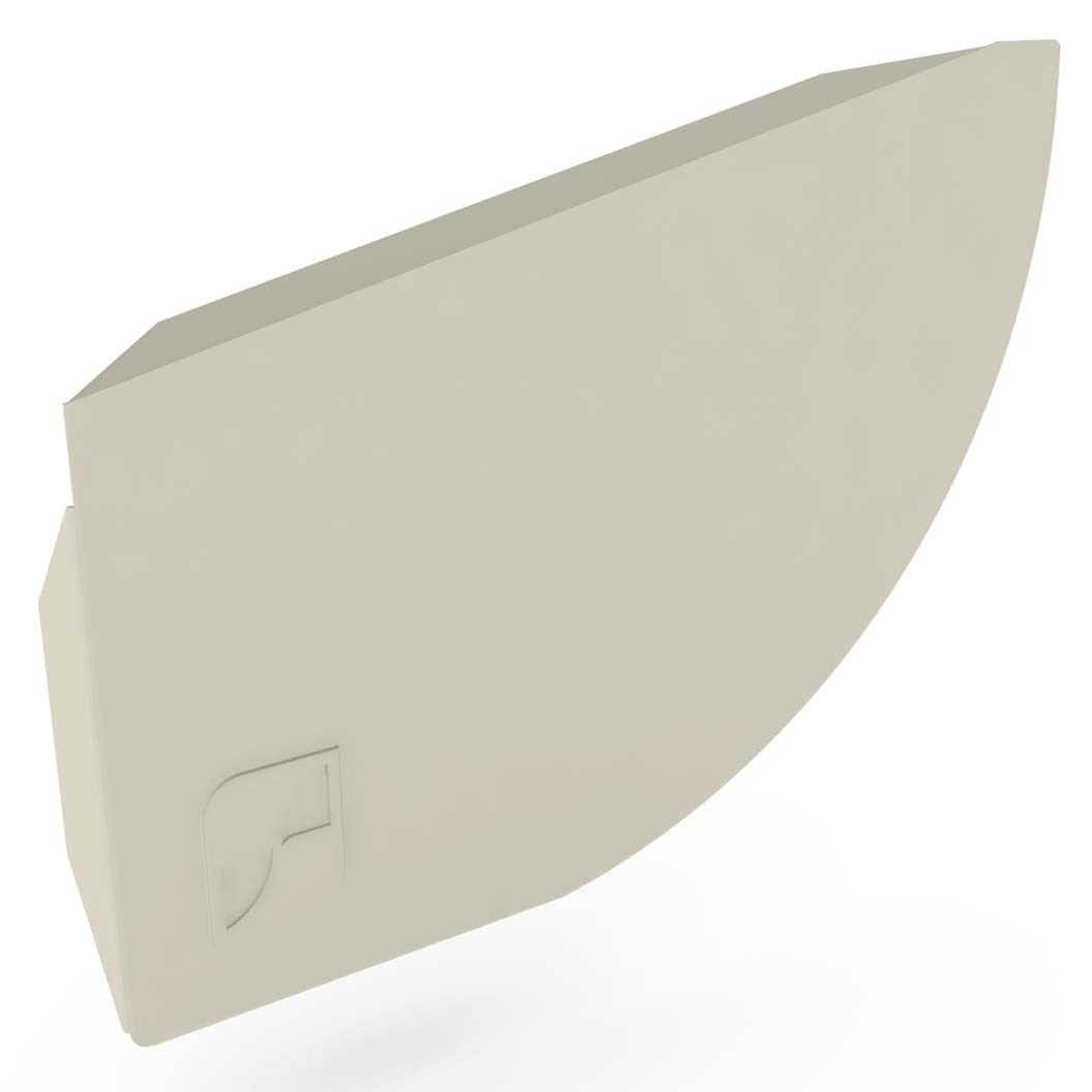 Quarter Round Gutter Stop End Left Hand Moss Vale Sand