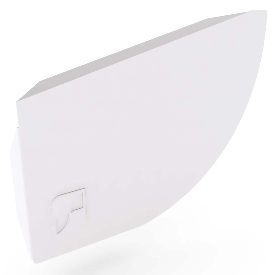 Quarter Round Gutter Stop End Left Hand Off White