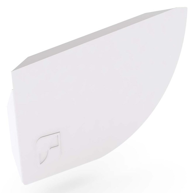 Quarter Round Gutter Stop End Left Hand Off White