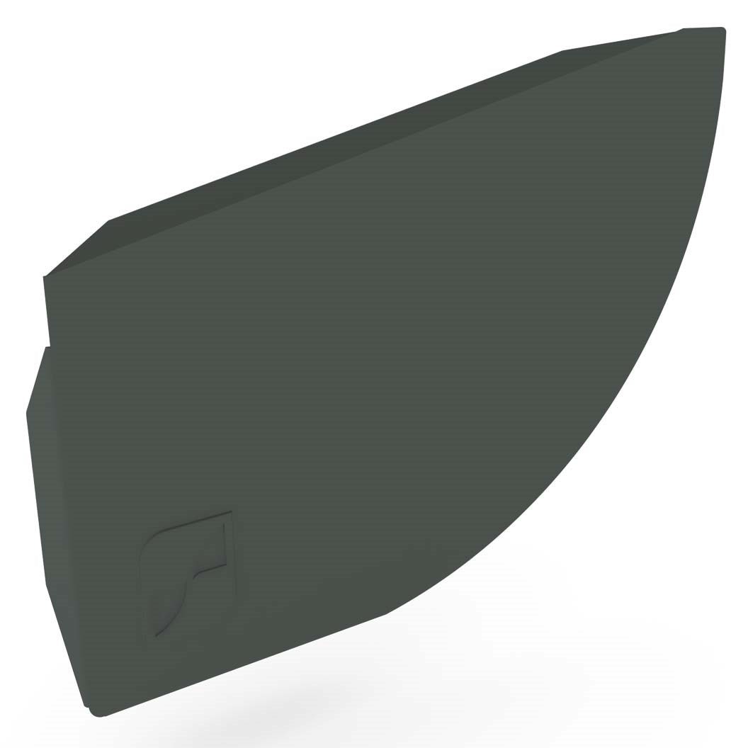 Quarter Round Gutter Stop End Left Hand Slate Grey