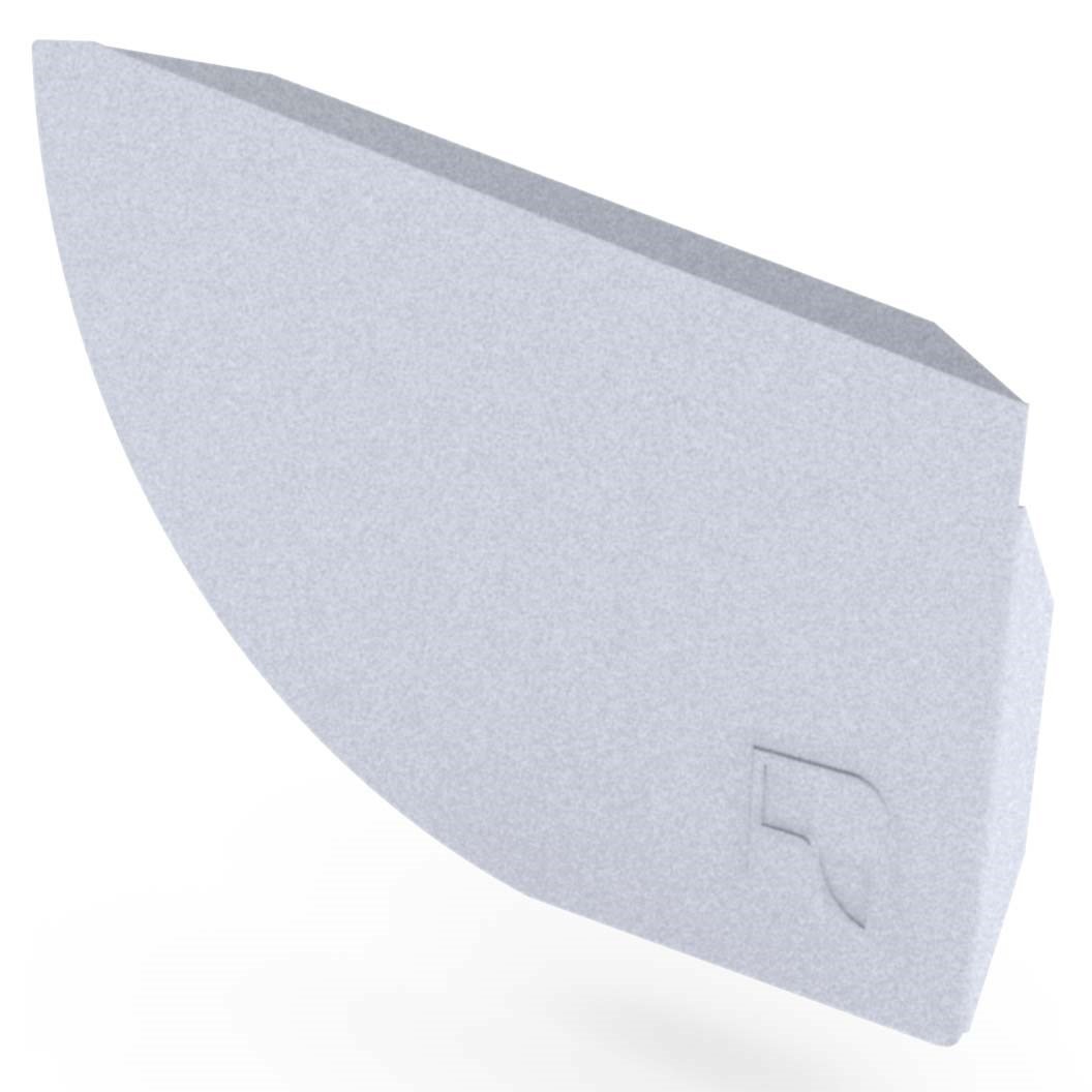 Quarter Round Gutter Stop End Right Hand Zinc/Aluminium