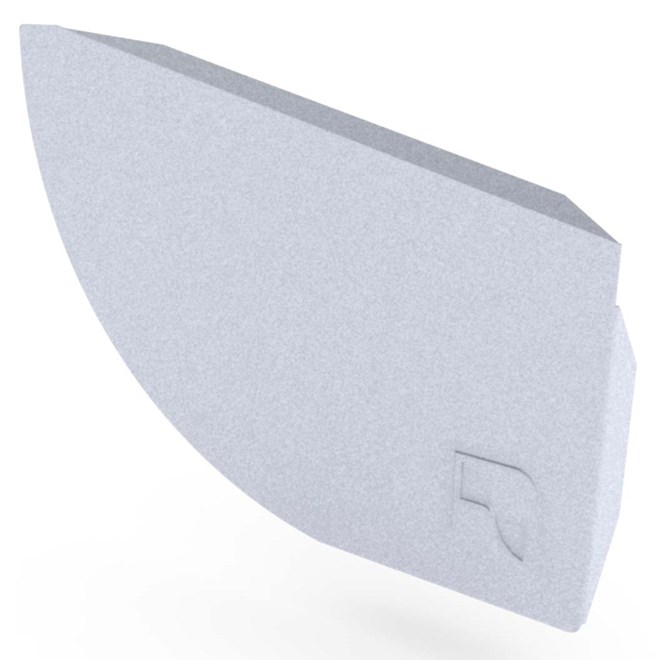 Quarter Round Gutter Stop End Right Hand Zinc/Aluminium