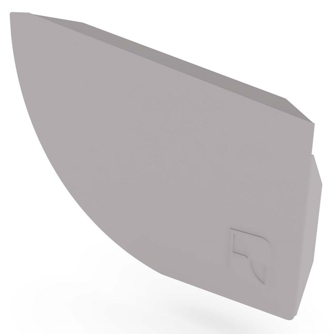 Quarter Round Gutter Stop End Right Hand Birch