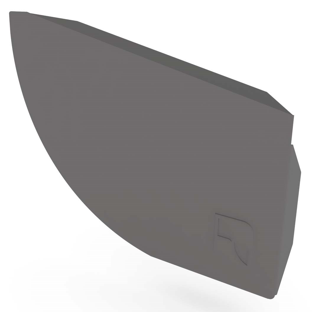 Quarter Round Gutter Stop End Right Hand Cobblestone