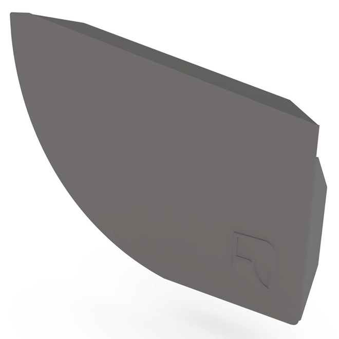 Quarter Round Gutter Stop End Right Hand Cobblestone