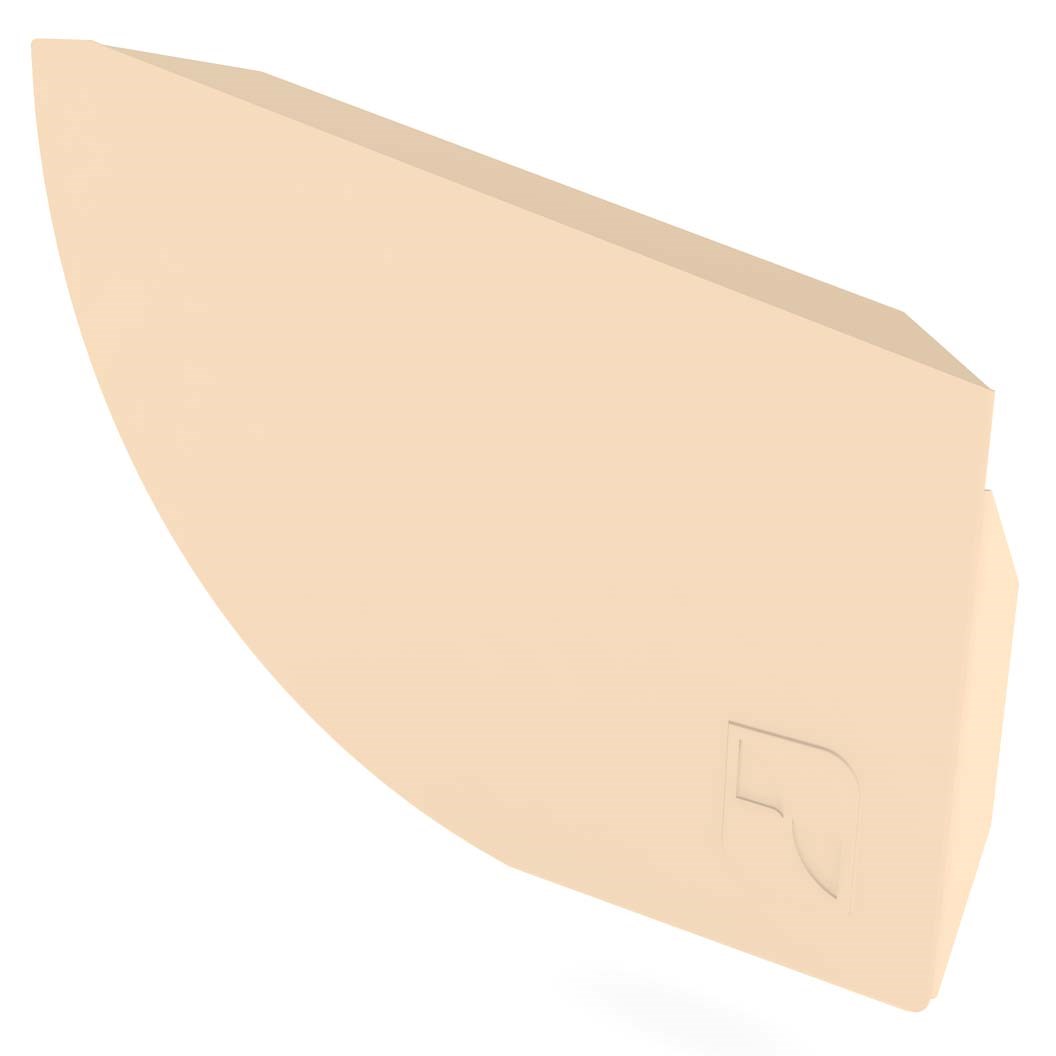 Quarter Round Gutter Stop End Right Hand Smooth Cream