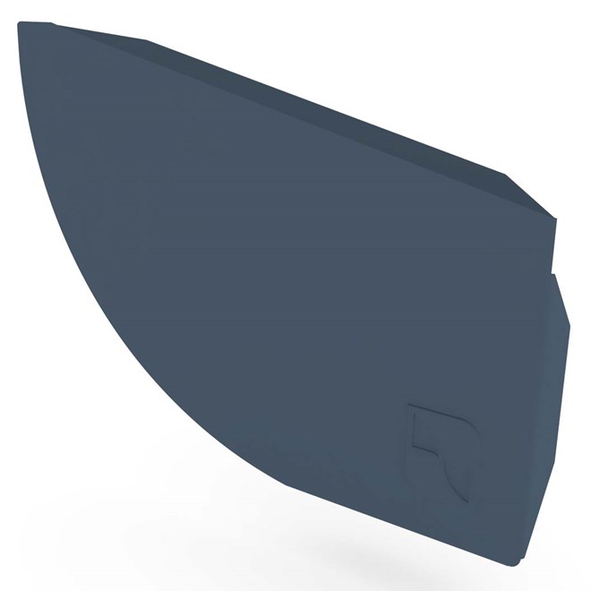 Quarter Round Gutter Stop End Right Hand Dark Stone