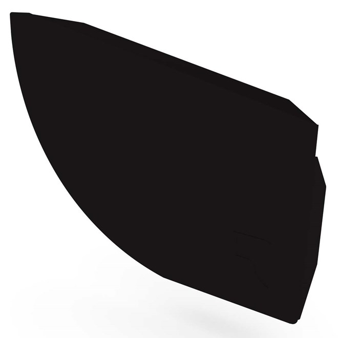 Quarter Round Gutter Stop End Right Hand Ebony