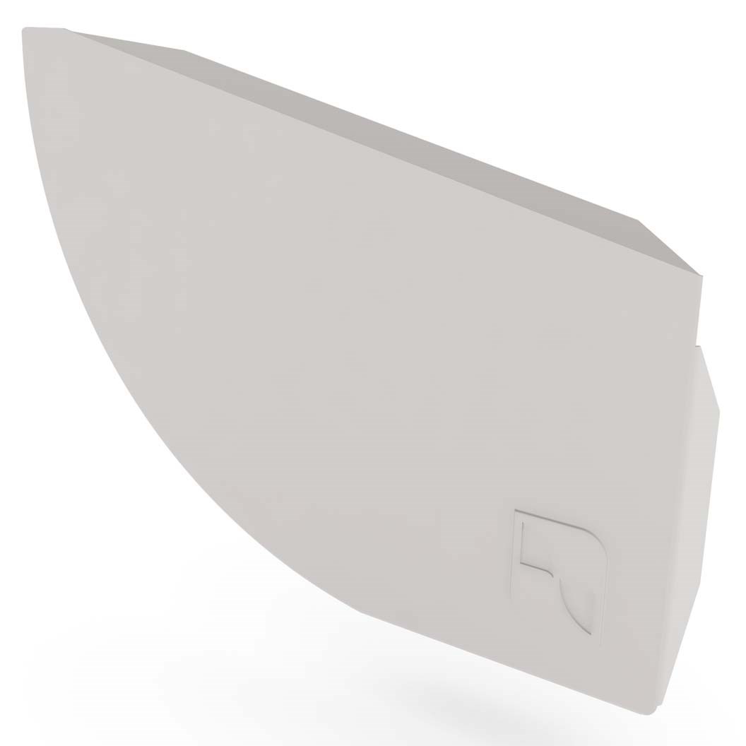 Quarter Round Gutter Stop End Right Hand Gull Grey