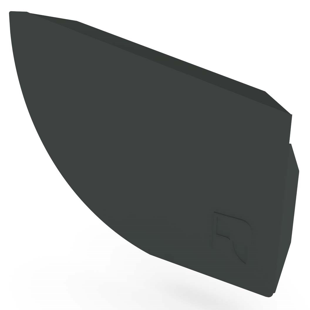 Quarter Round Gutter Stop End Right Hand Gun Metal Grey