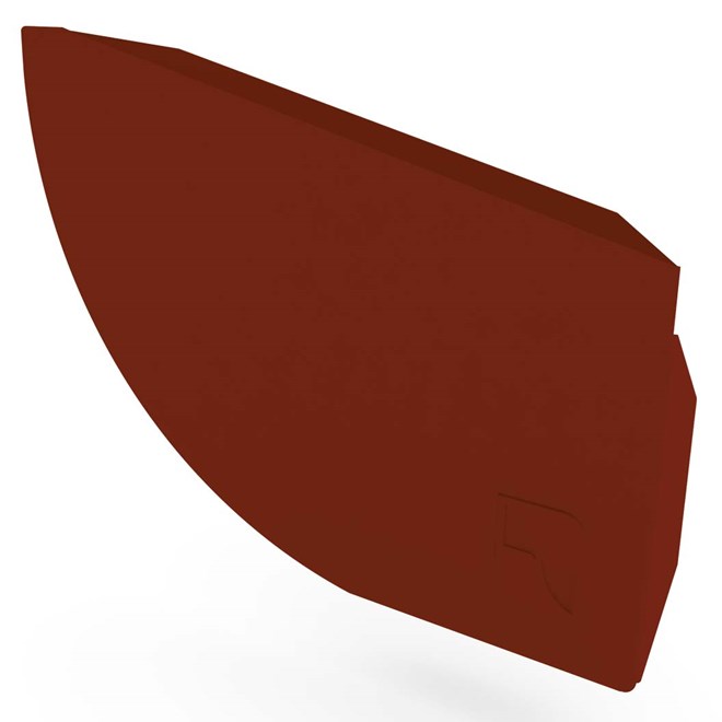 Quarter Round Gutter Stop End Right Hand Heritage Red