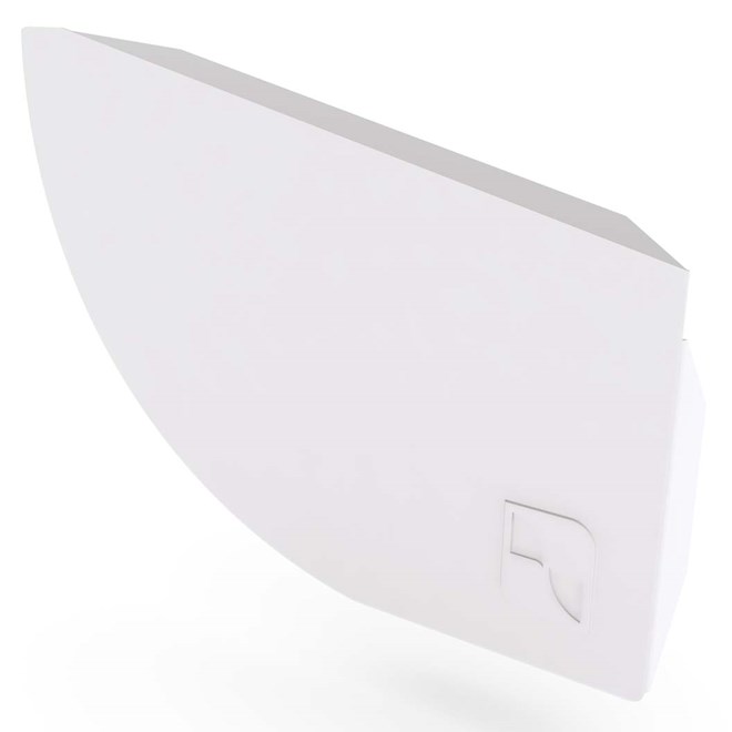 Quarter Round Gutter Stop End Right Hand Off White