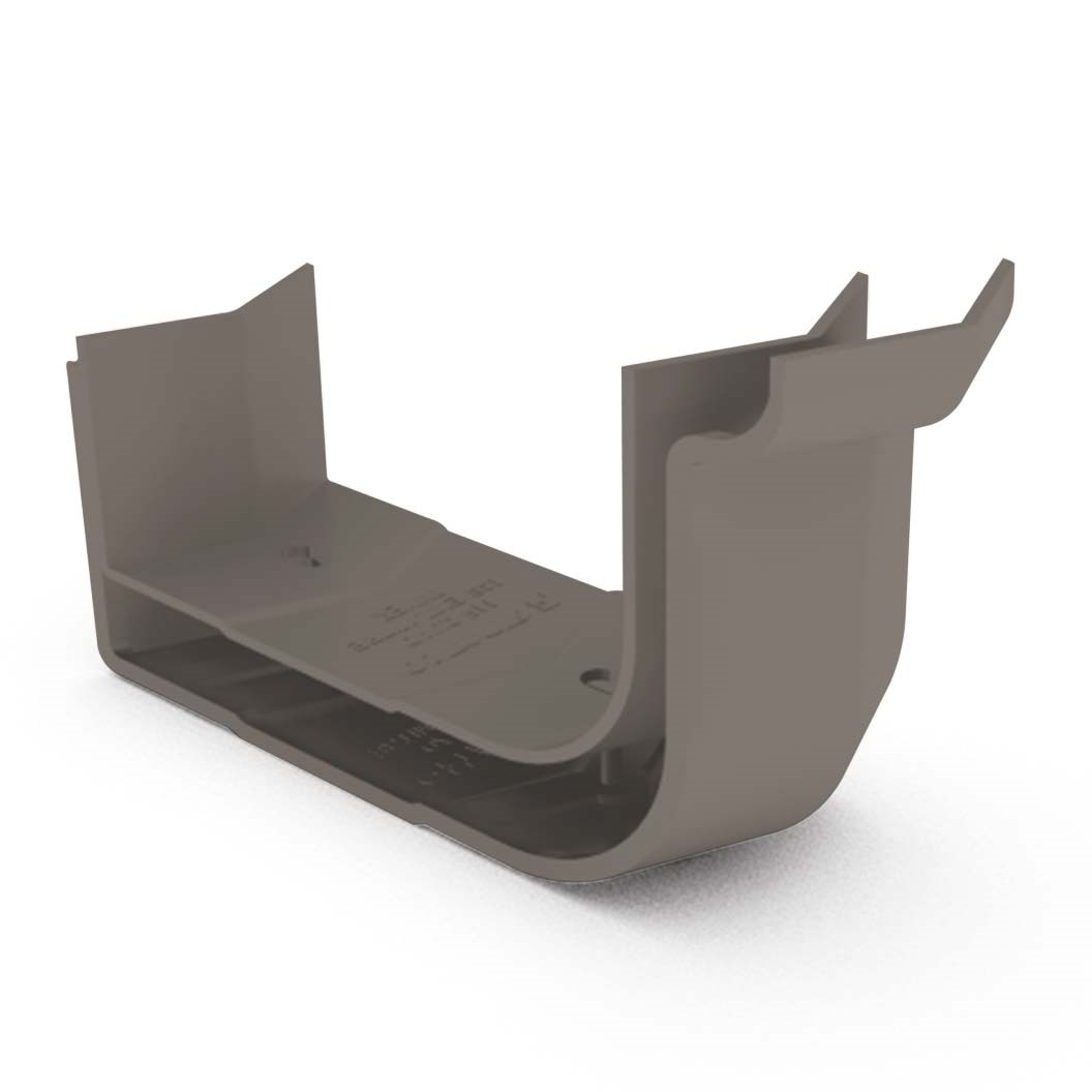 Quad Gutter 115 External Two Piece Cast Angle 135° Driftwood