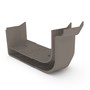 Quad Gutter 115 External Two Piece Cast Angle 135° Driftwood